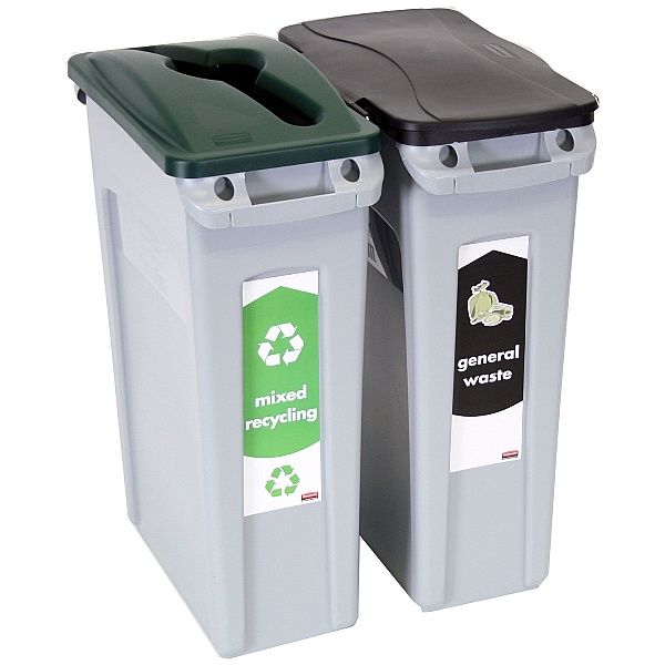 Slim Jim Vented Recycling Bin Starter Pack