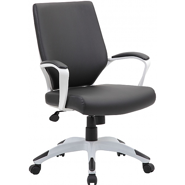 Jupiter Medium Back Bonded Leather Office Chairs