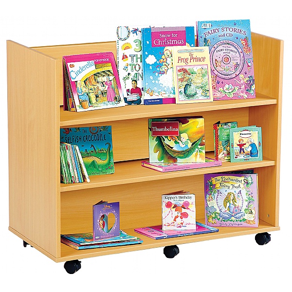 Double Sided Straight Library Bookcase