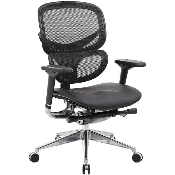 inSync 24 Hour Mesh Office Chair With Leather Seat