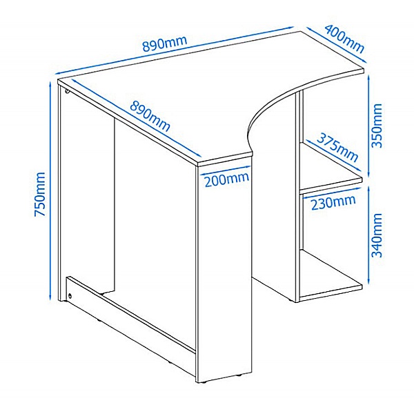 Ace Home Office Corner Computer Desk