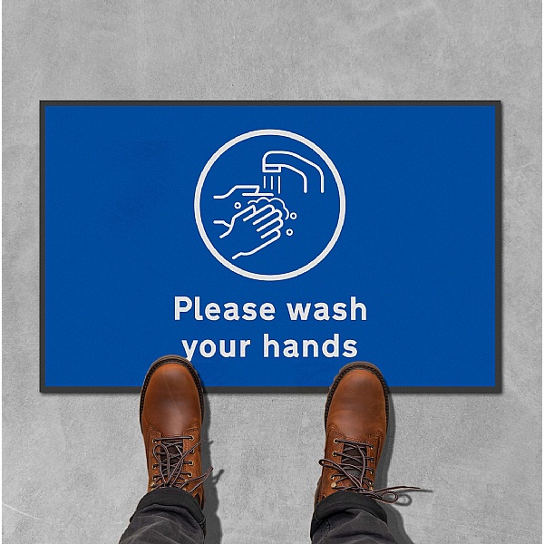 Coba Please Wash Hands Floor Mat - Pack of 2