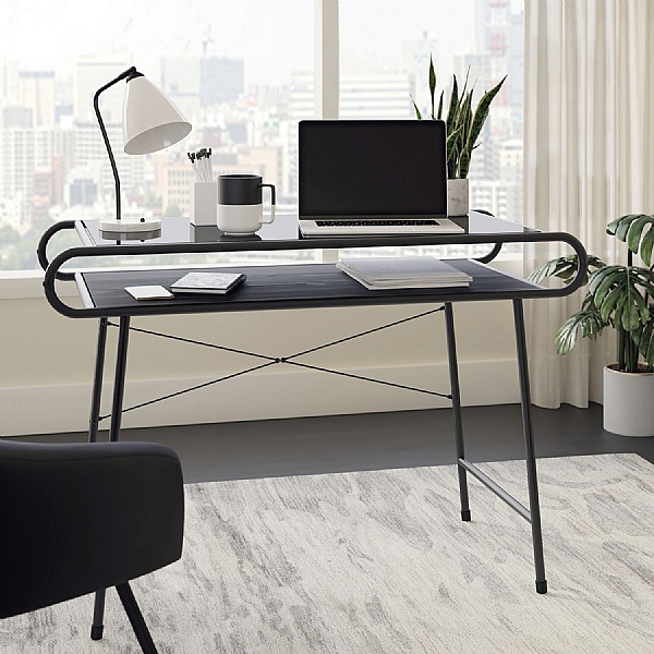 Realm Home Office Glass Laptop Desk