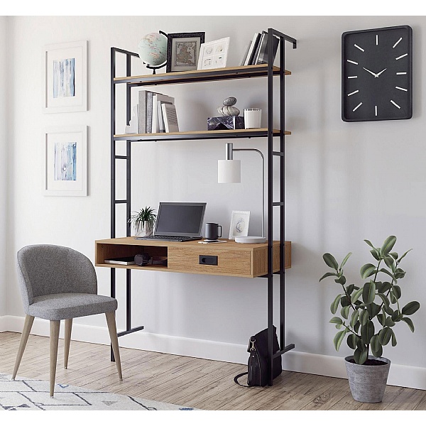 Factor Industrial Style Wall Mounted Home Office Desk