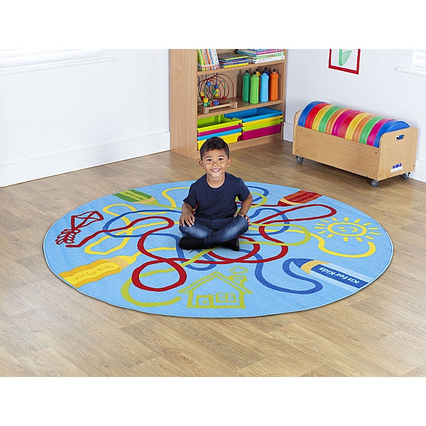 Decorative Colour Tube Carpet