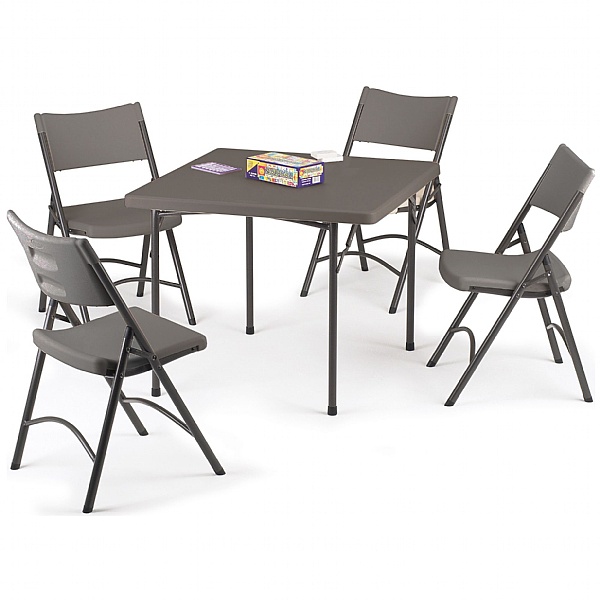 Square Polyfold Table & 4 Chair Bundle Deal