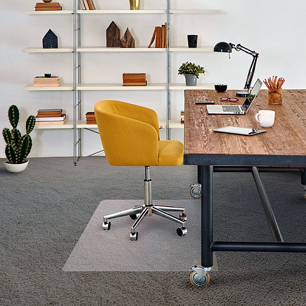 Low Pile Carpet PVC Chair Mat Rectangular