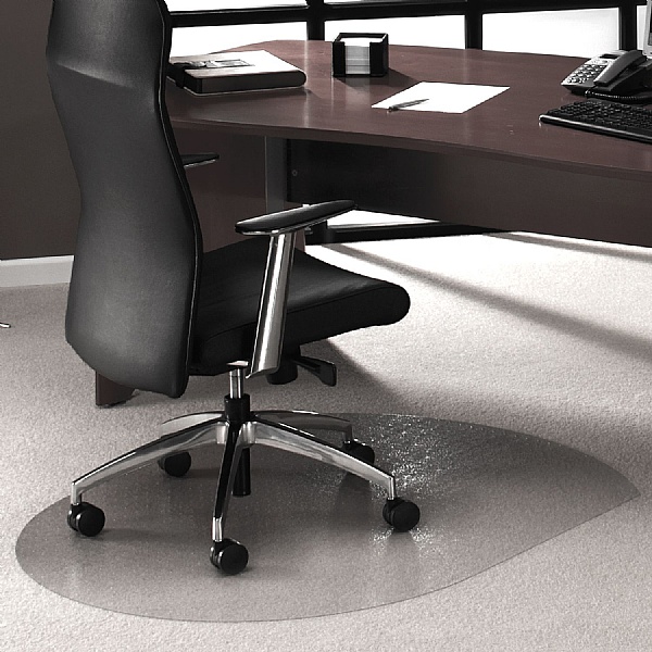 Low & Medium Pile Carpet Polycarbonate Chair Mat Contoured