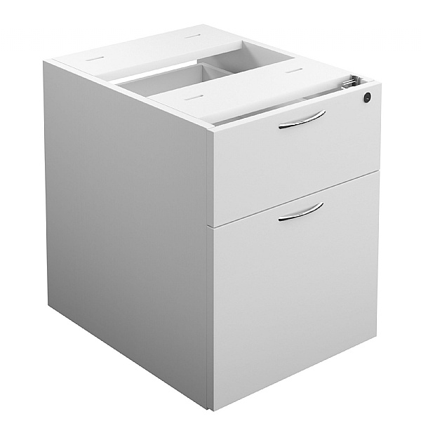 NEXT DAY Commerce II White Fixed Pedestals
