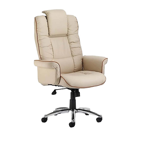 Windsor Cream Enviro Leather Faced Manager Armchair