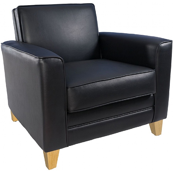 Romany Leather Faced Armchair