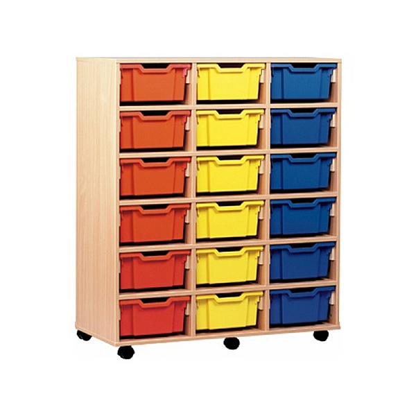 18 Tray Double Mobile Storage