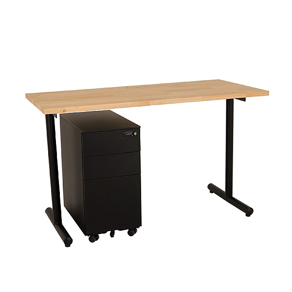 Karbon Essentials Office Desk and Pedestal Bundle