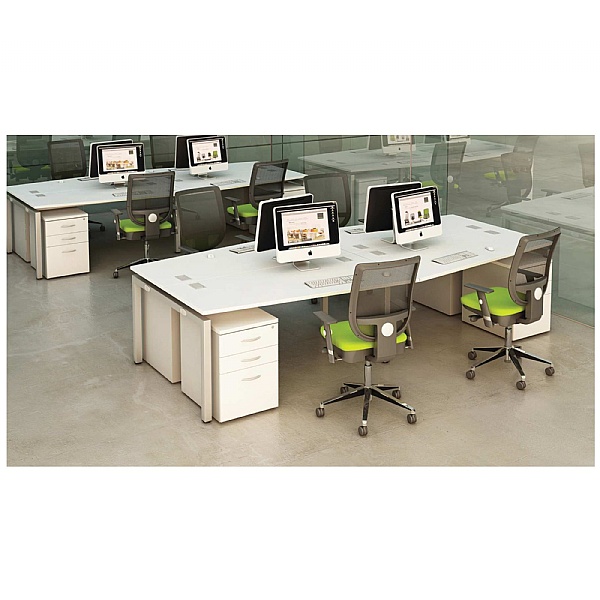 Gresham Bench² Straight Leg Back To Back Angular Starter Desks