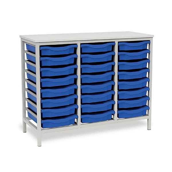 Static Triple Column 24 Tray Storage Unit