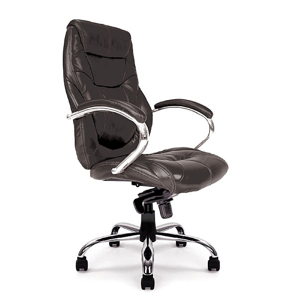 Sandown High Back Italian Leather Faced Synchronous Executive Chair