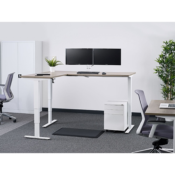 Nordic Triple Motor Height Adjustable Corner Standing Desk