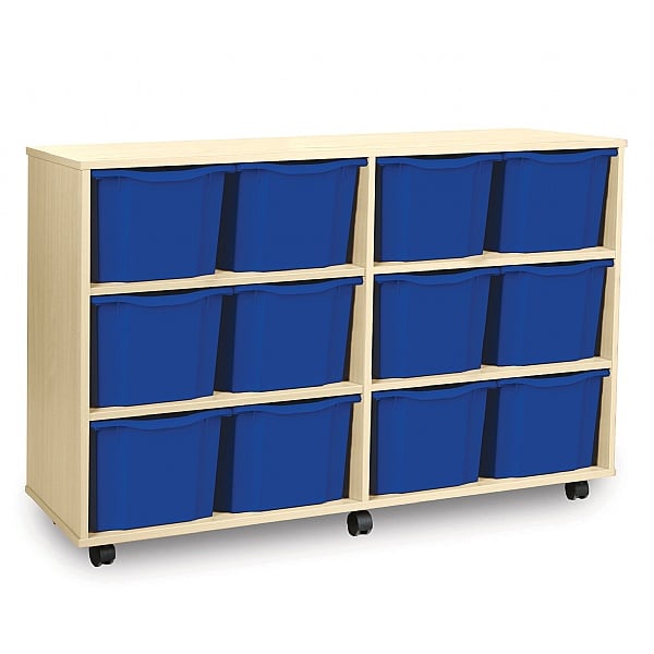 12 Tray Triple Mobile Storage