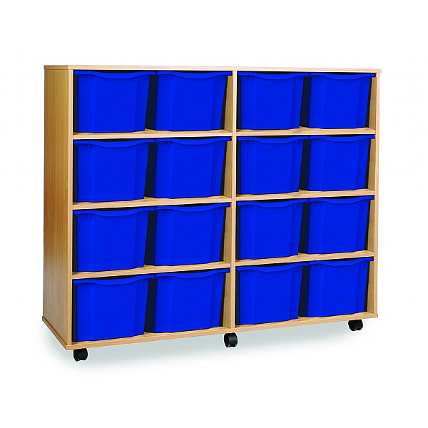 16 Tray Triple Mobile Storage