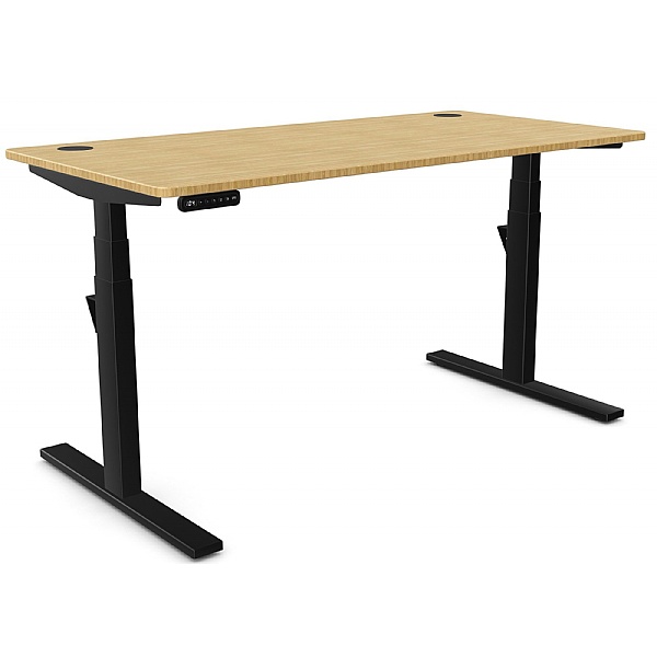 Leap Bamboo Rectangular Standing Office Desks