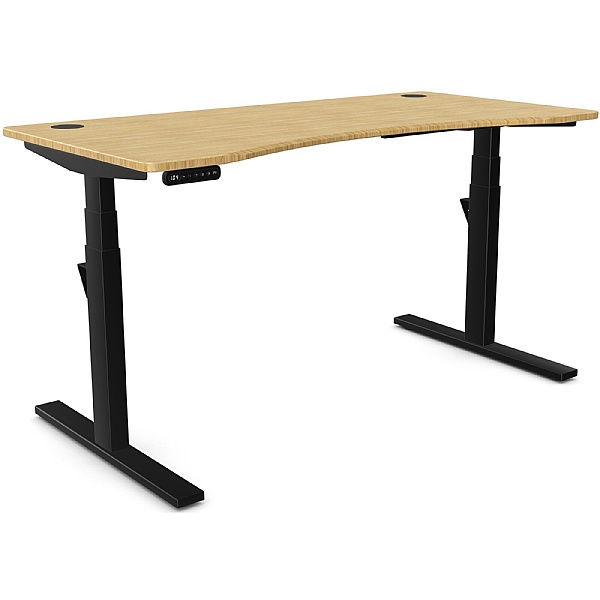 Leap Bamboo Curved Standing Office Desks