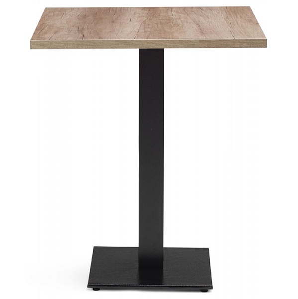 Black Cast Metal Square Dining Table