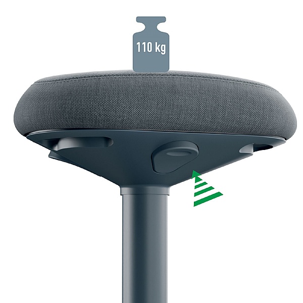 Leitz Ergo Actieve Zitkruk met Wieltjes en Comfort Wiebelkussen Leitz Ergo Actieve Zitkruk met Wieltjes en Comfort Wiebelkussen