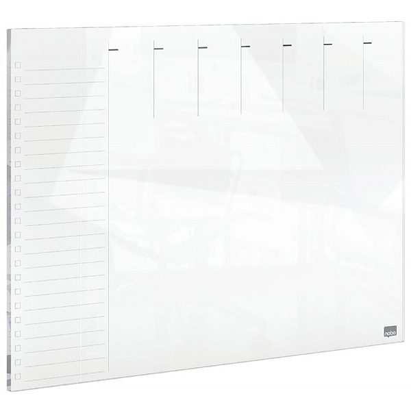 Nobo Glass Weekly Planner Whiteboard