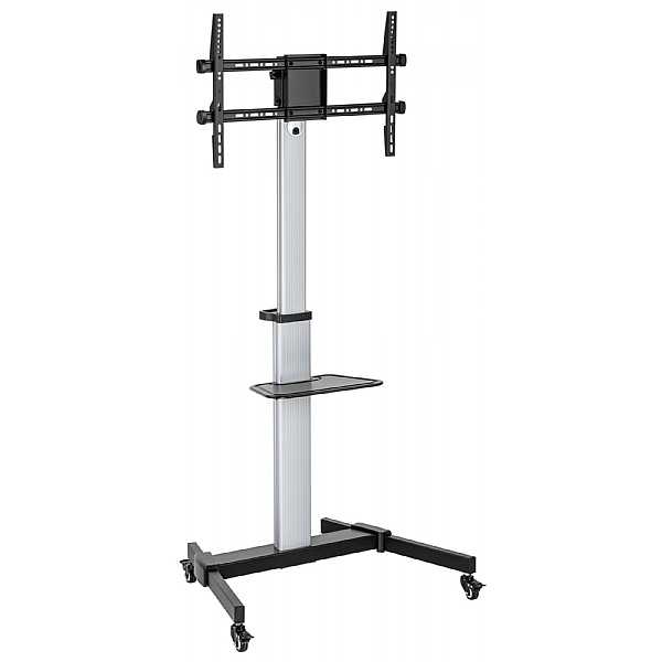 Aluminium Mobile TV Stand Cart Trolley For 37-86 Inch TV