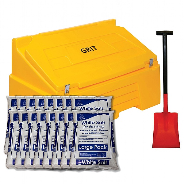 400 Litre Grit Bin with De-icing Salt & Shovel