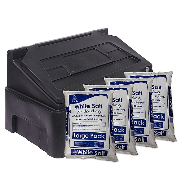 Recycled 400 Litre Grit Bin & De-icing Salt Bundle