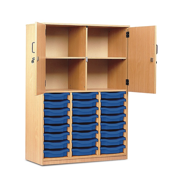 Large Volume Tray Storage Combination Cupboard