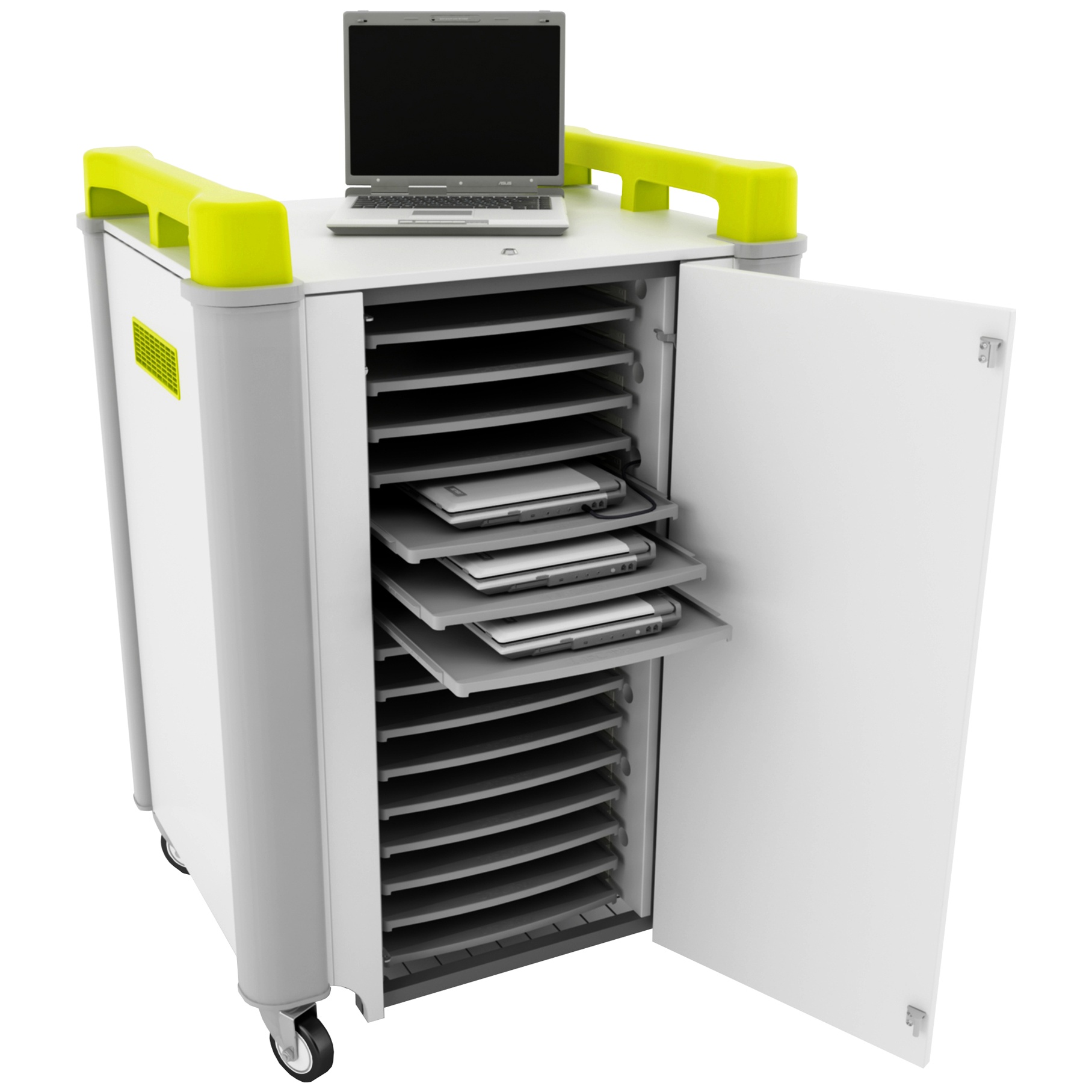Lapcabby 16h 16 Horizontal Laptop Store And Charging Trolley