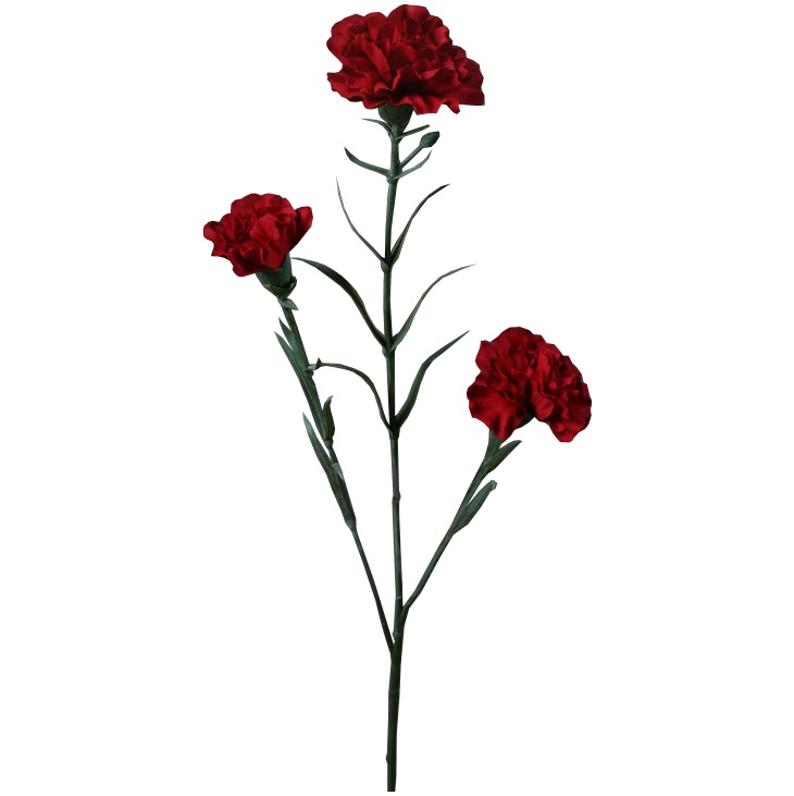 Triple Stem Carnation - Red | Artificial Plants