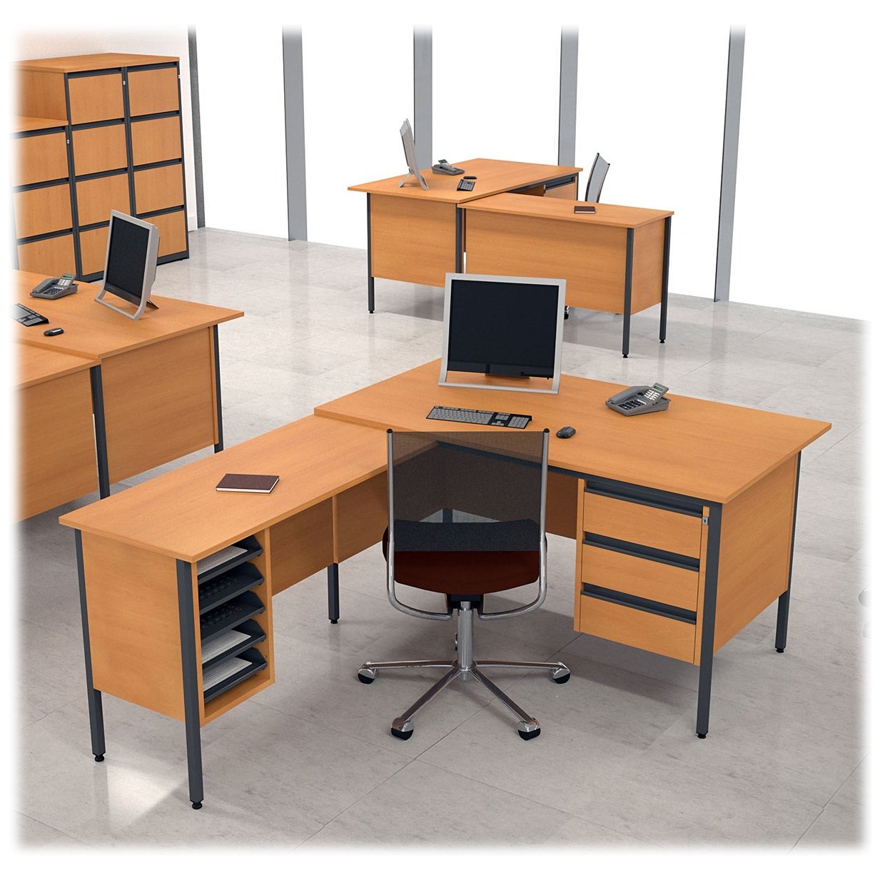 Next Day Nova Contract L Shaped H Leg Desks L Shaped Office Desks