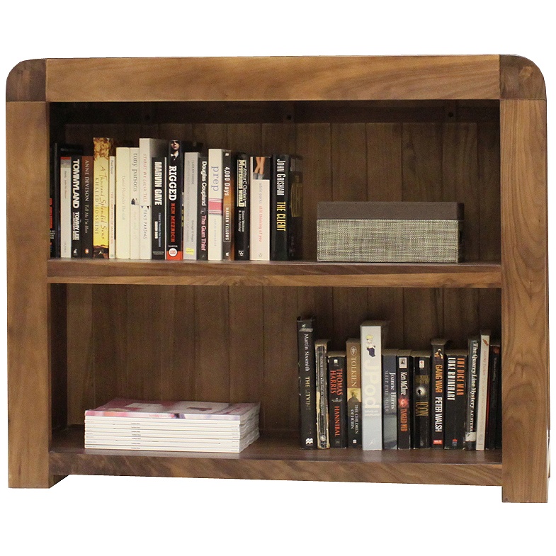 Hampshire Solid Walnut Low Bookcase Wooden Office Bookcases