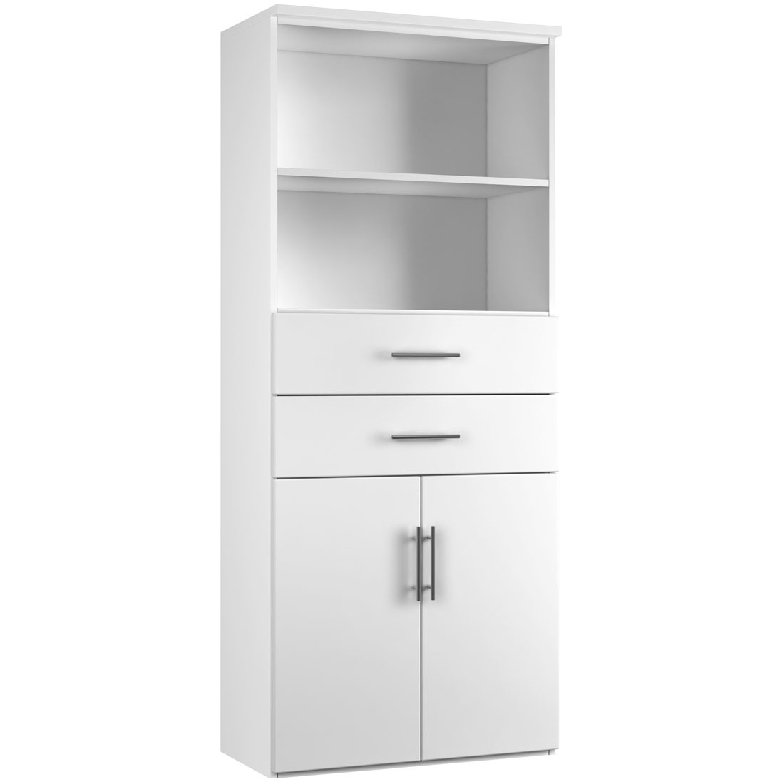 Reflections White Double Door Combination Cupboard With Drawers And ...