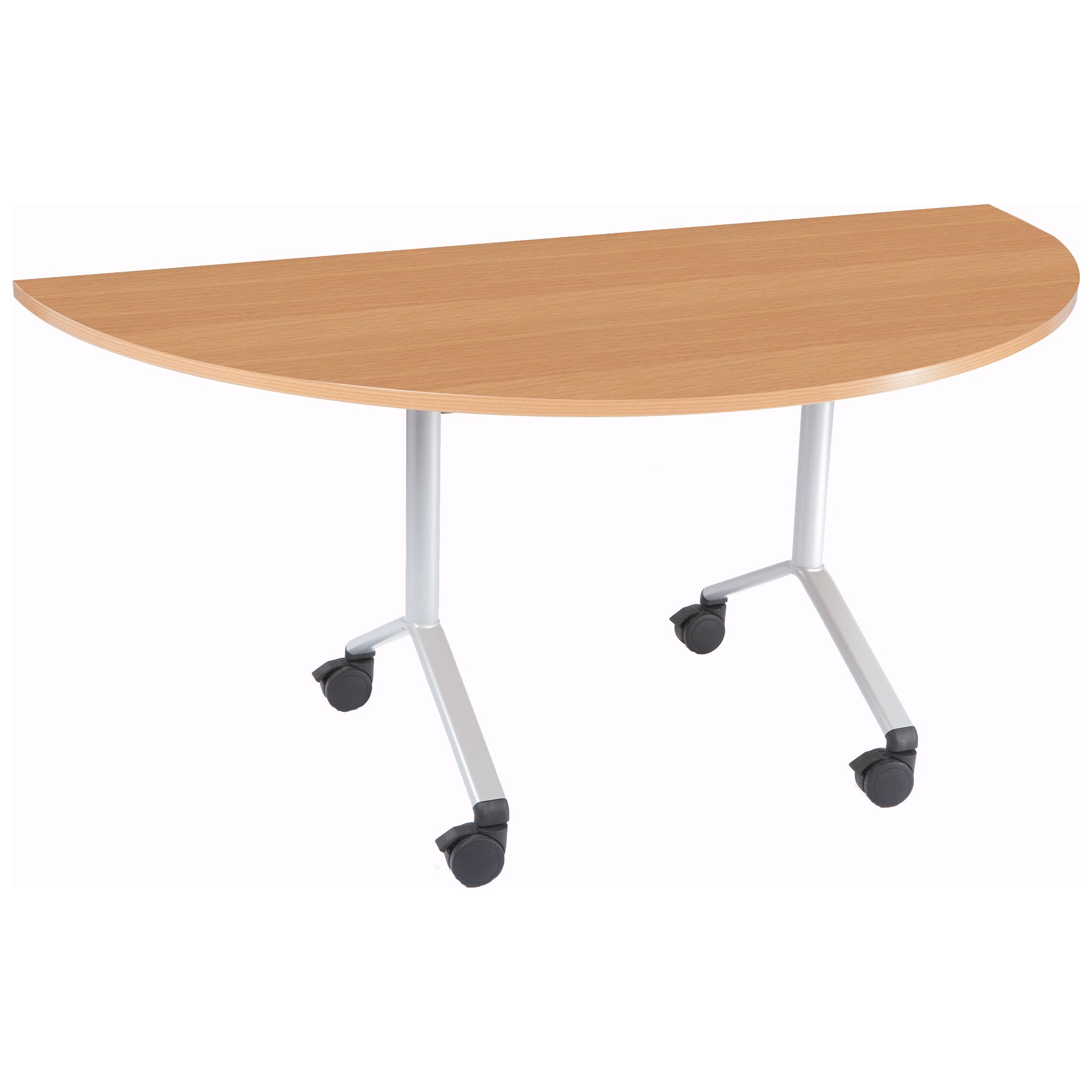 NEXT DAY Semi Circular Flip Top Meeting Table Folding Tables