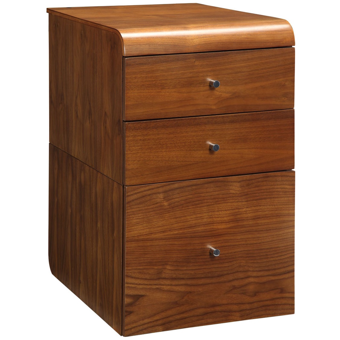 Spectrum Walnut Real Wood Veneer Desk High Pedestal Desk High
