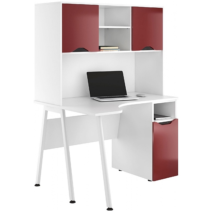 Next Day Aspire Reflections Corner Pedestal Desk With Closed Aspire Reflections Corner Pedestal Desk