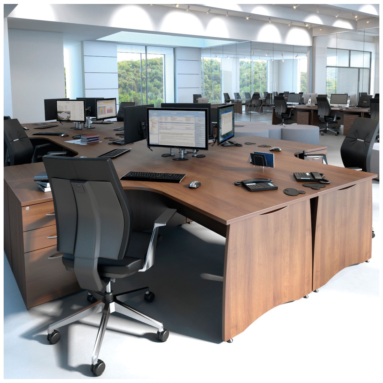 Gresham EX10 Ergonomic Corner Office Desks