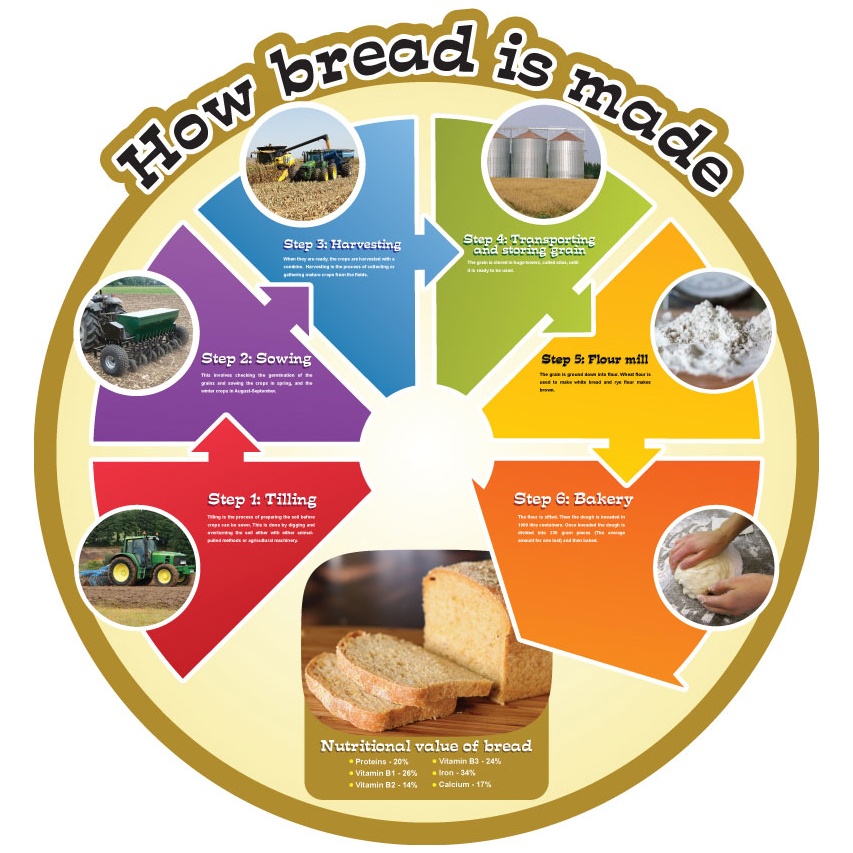 How Bread Is Made Food Cycle Sign