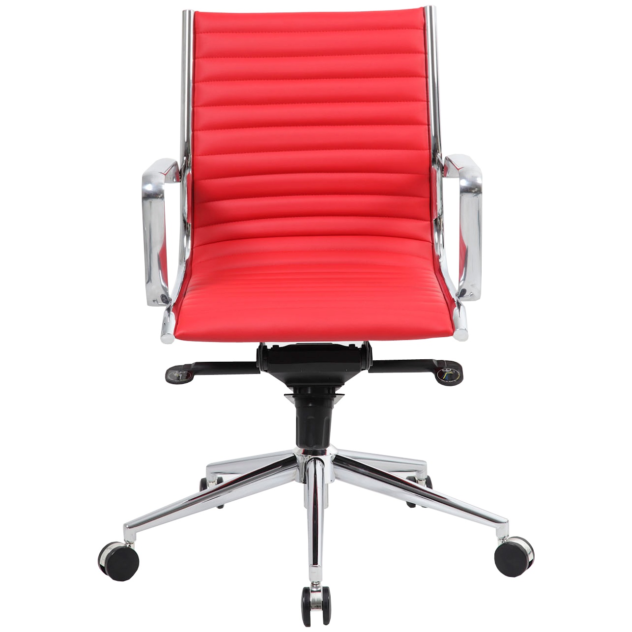 Abbey Medium Back Red Leather Office Chair Executive