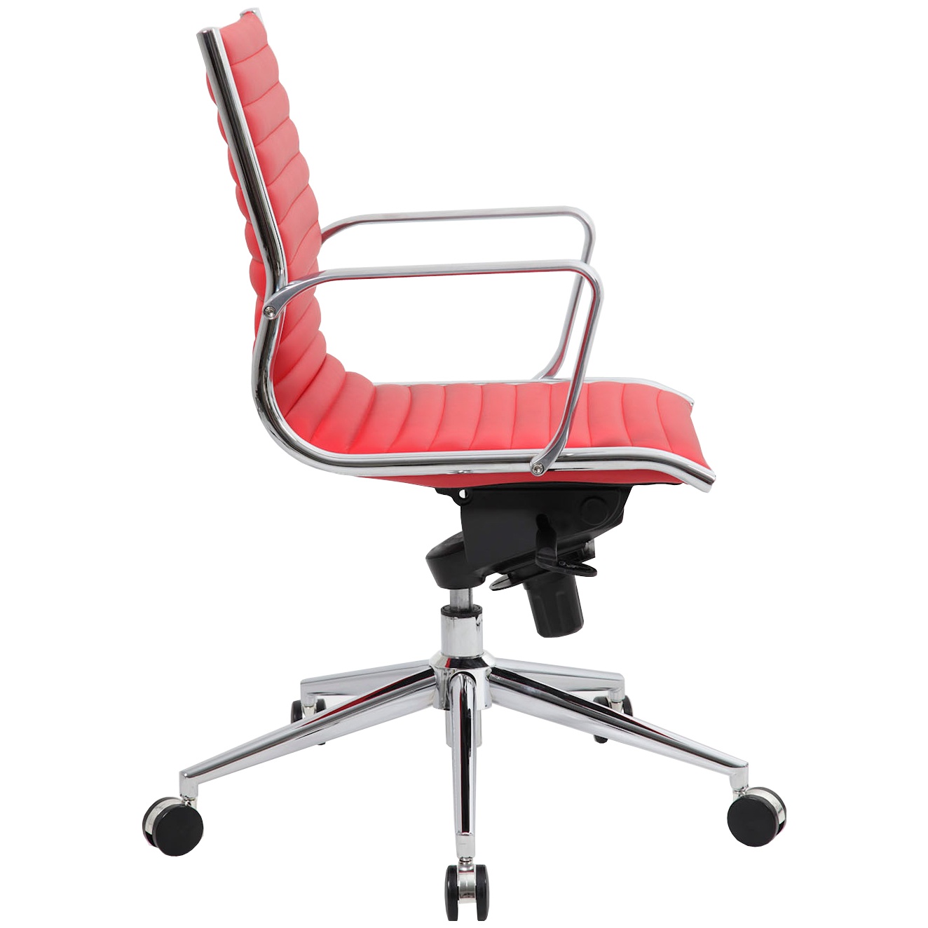 Abbey Medium Back Red Leather Office Chair Executive