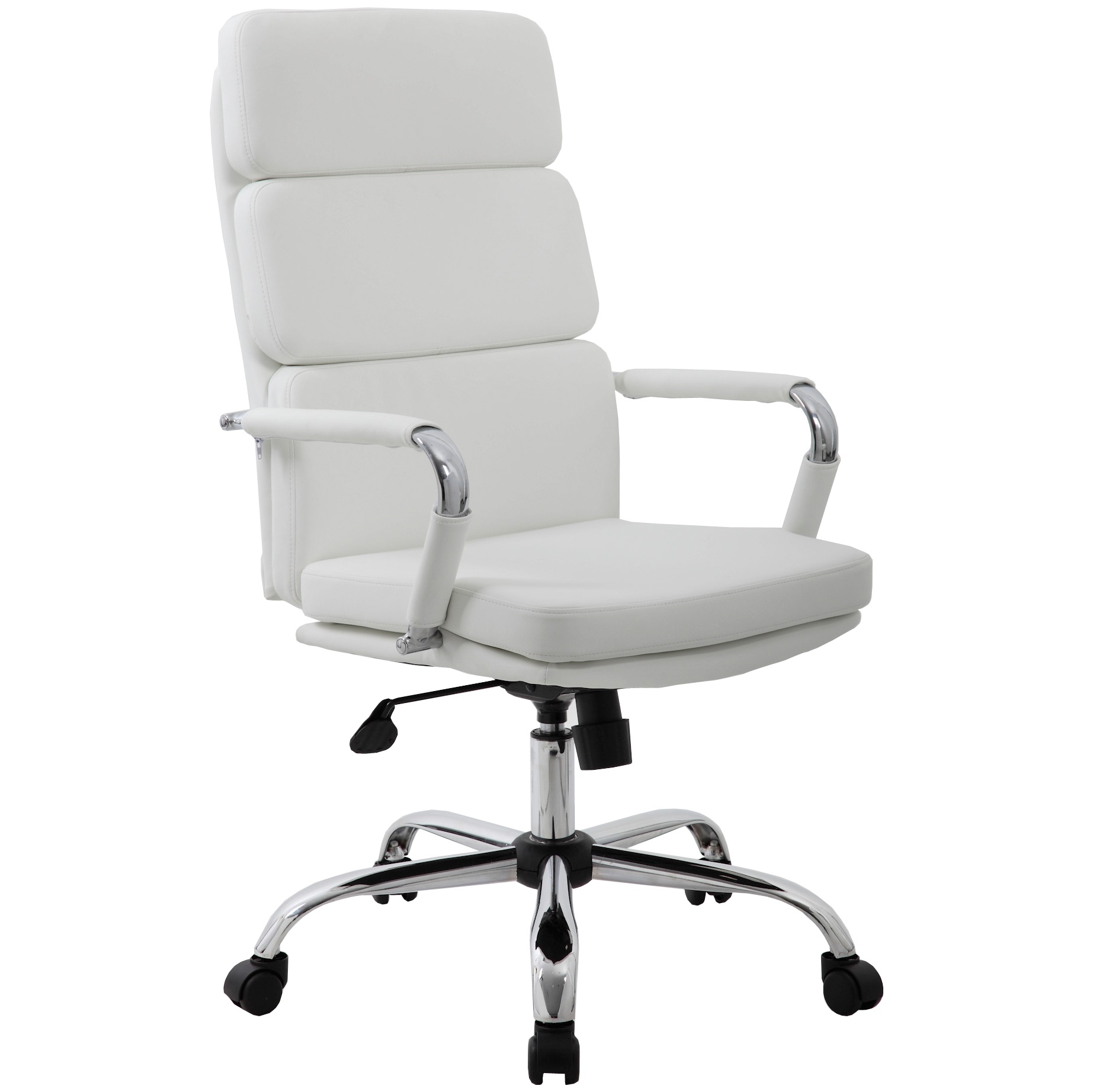 Ava White Executive Office Chairs, White Leather Office Chairs Uk