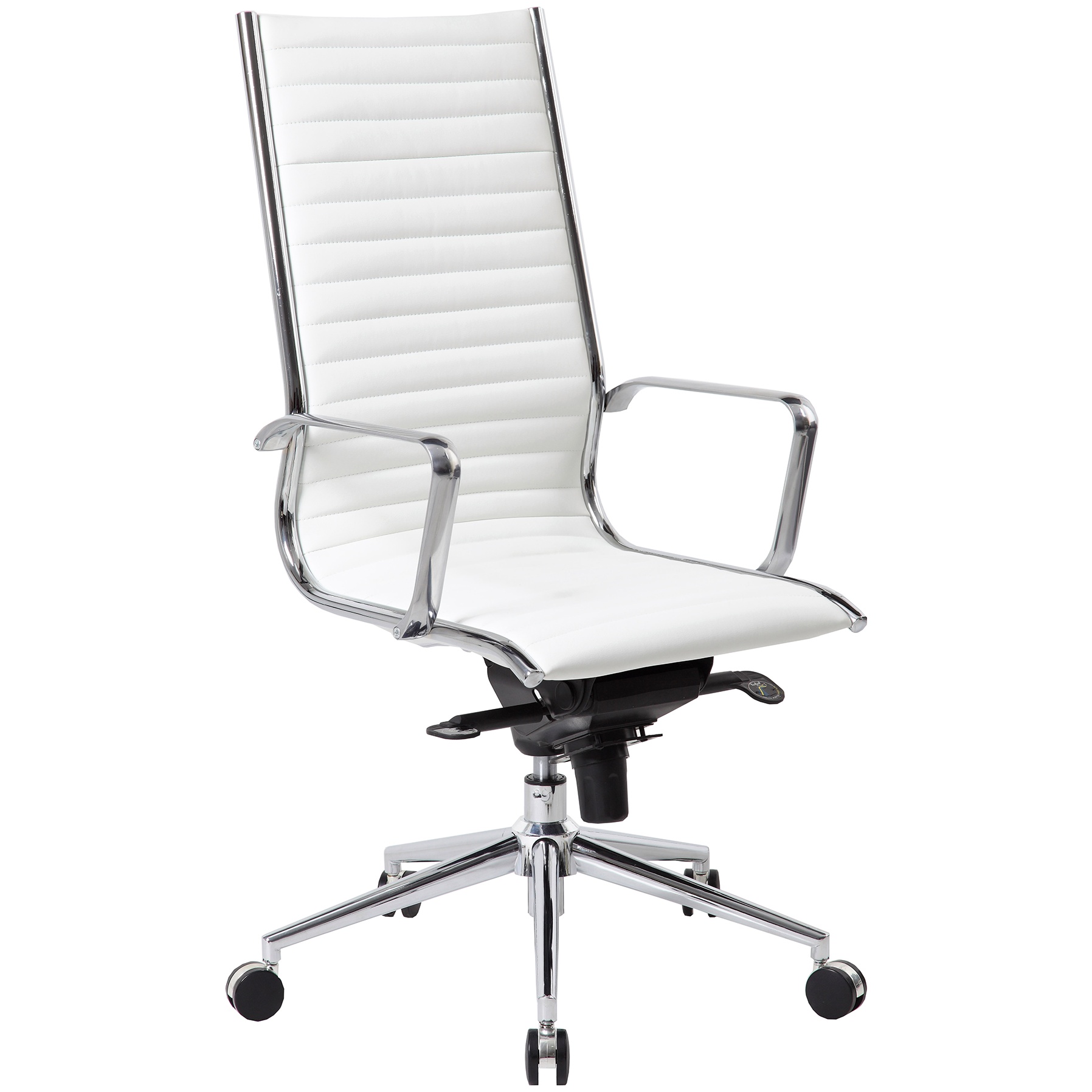 Abbey High Back Leather Office Chairs, White Leather Office Chairs