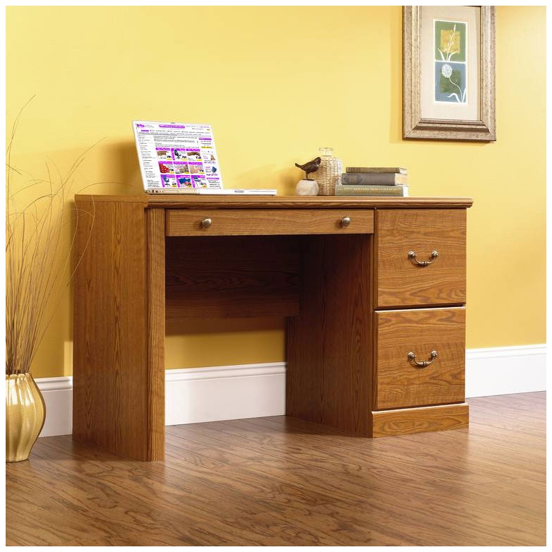 Traditional Oak Effect Computer Desk Computer Desks