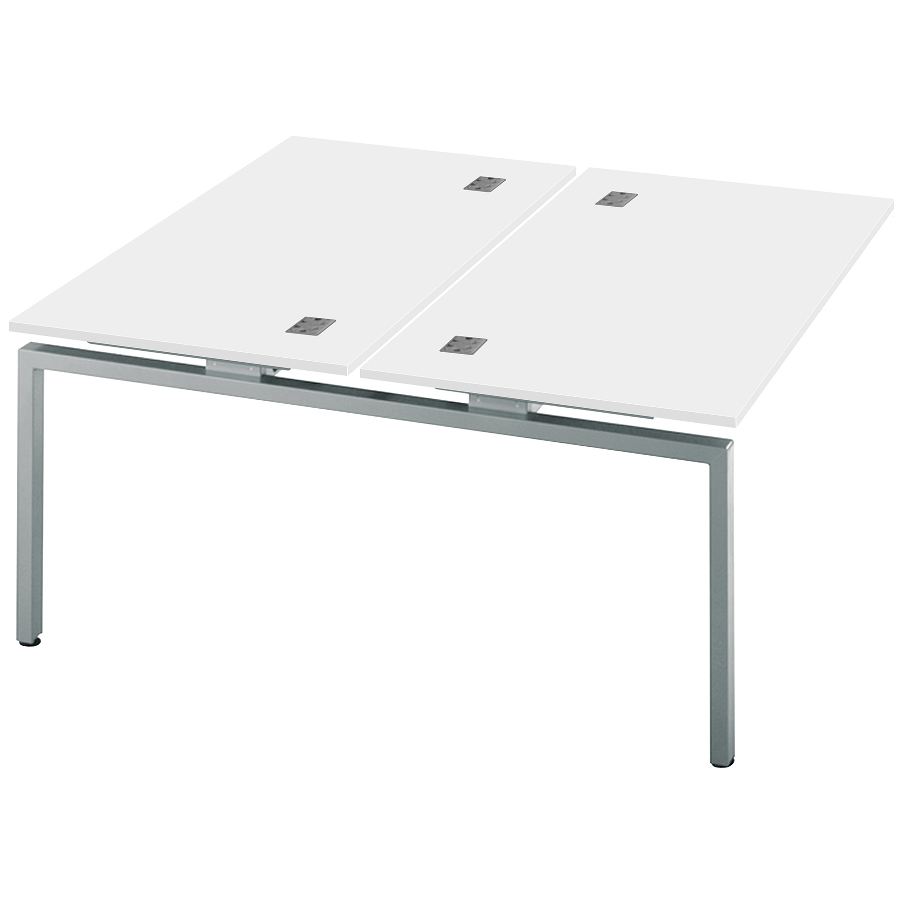 Commerce Ii Double Add On White Bench Desks Desk Extensions