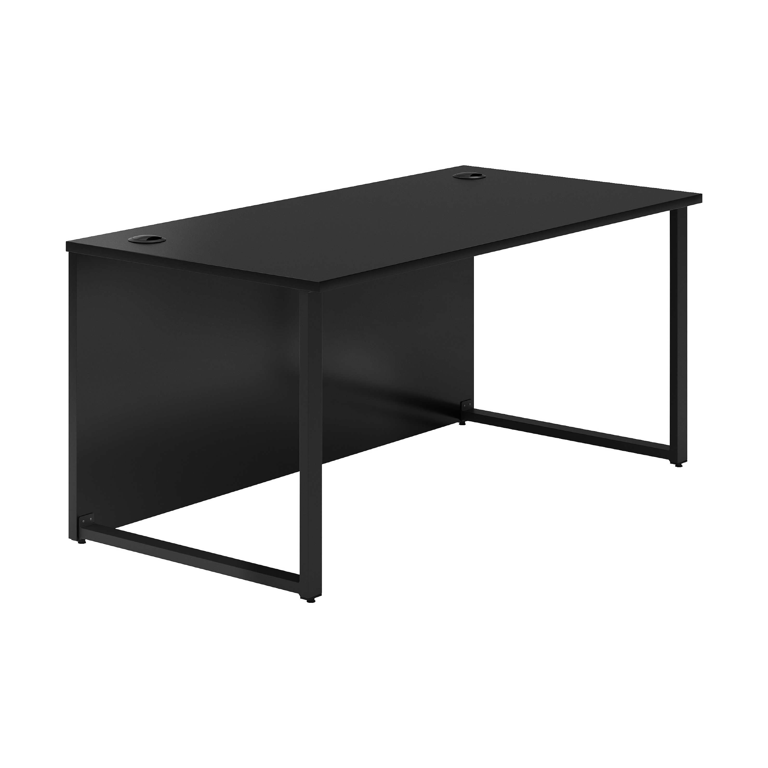 Noir Hoop Leg Rectangular Desks Rectangular Office Desks