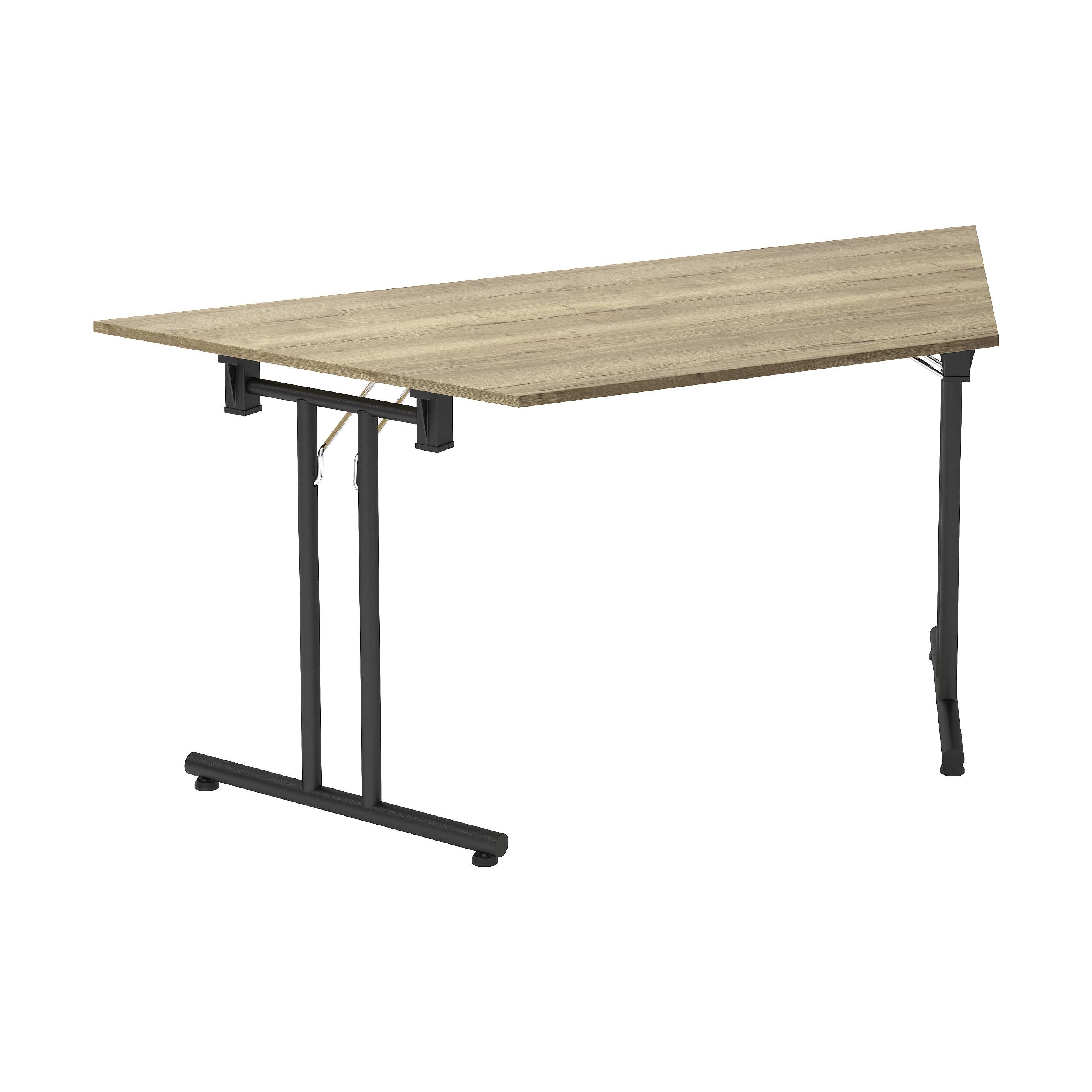 NEXT DAY Noir Trapezoidal Folding Tables Folding Tables